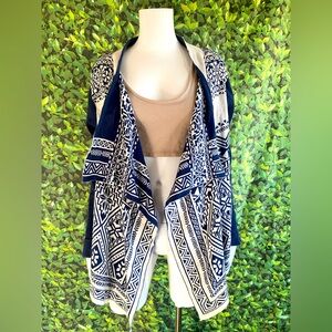 Vintage Lucky Brand Women’s Large Tribal Print Sweater-Shaw